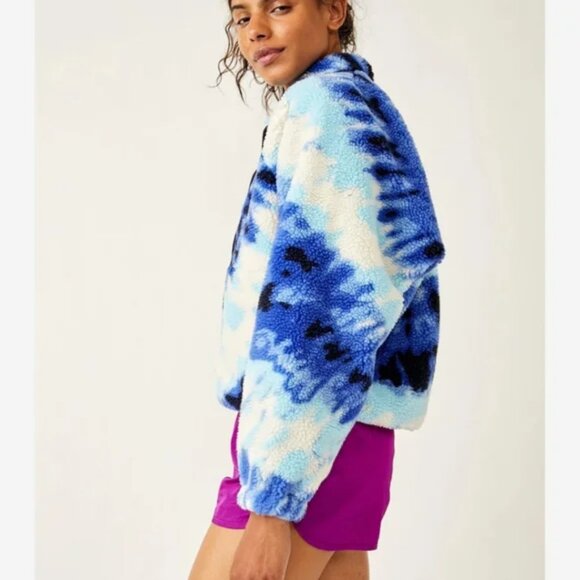 Free People Rocky Ridge Pullover in Ocean Tie Dye Combo XS NWT - Picture 5 of 12